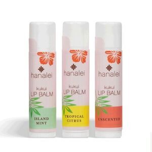 🔥HP🔥 3/$20💘 Hanalei Kukui Hawaiian Lip Balm Trio - SPF 15